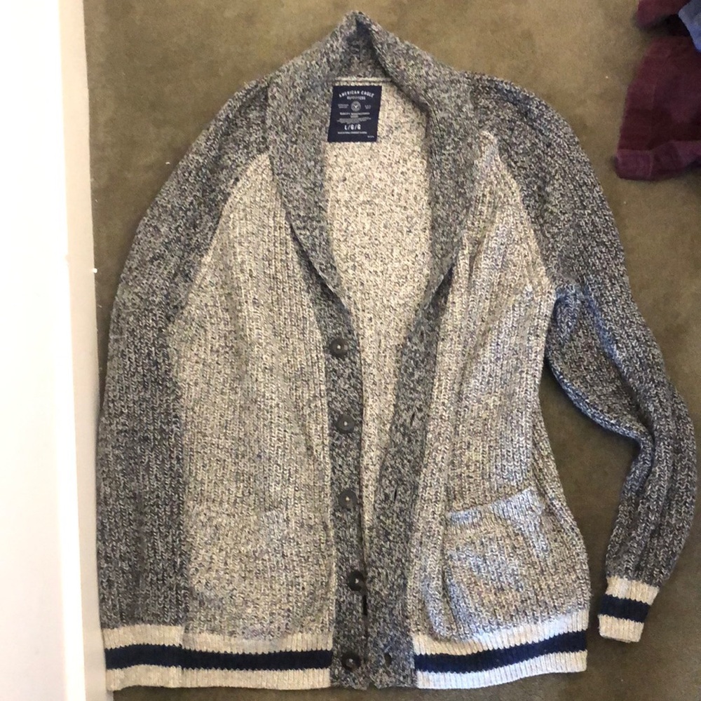 American Eagle Men’s cotton cardigan sweater L